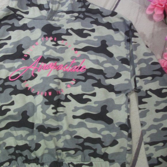 **2 For 20** Girls Aeropostale Kids Hoodie- Camo Size L 14-16 - Picture 1 of 3